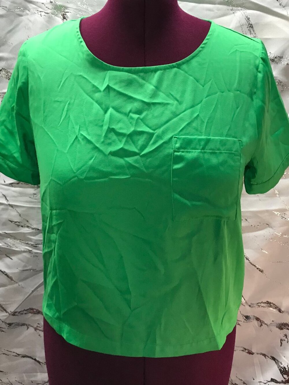 Pleione Women's Short Sleeve Crew Neck Top